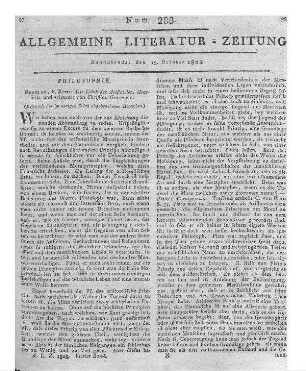 Aristoteles: Die Ethik etc. (Beschluß der im vorigen Sück abgebrochenen Recension.)