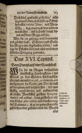 Das XVI. Capittel. Vom Durchlauff oder Bauchfluß.