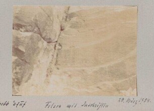 Felsen mit Inschriften [Petra]. 28. März 1904.