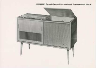 Grundig Fernseh-Stereo-Konzertschrank "Zauberspiegel 53 K 4" von Heinz R. Hübner