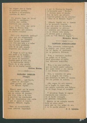 Sábado Inglés : (Tango)
