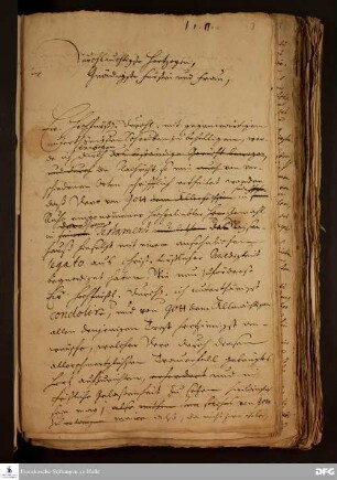 Brief von August Hermann Francke an Sophie Auguste von Anhalt-Bernburg.