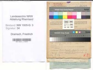 Entnazifizierung Friedrich Dramsch , geb. 15.05.1908 (Schlosser)