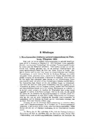 Die allgemeine deutsche Lehrerversammlung zu Hamburg, Pfingsten 1896