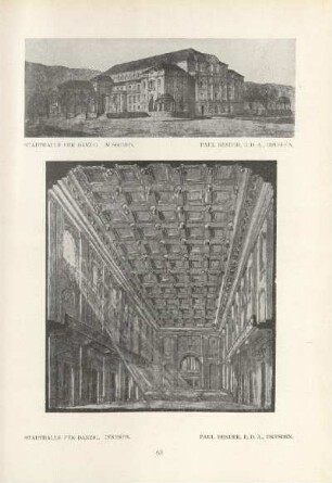 Stadthalle für Danzig. Äusseres ; Stadthalle für Danzig. Inneres