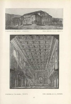 Stadthalle für Danzig. Äusseres ; Stadthalle für Danzig. Inneres