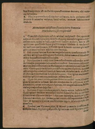 An motuum coelestium scientia intra Pomoeria Mathematicae sit recipienda?