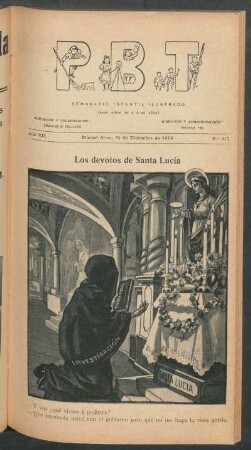 Los devotos de Santa Lucía - [Caricatura]
