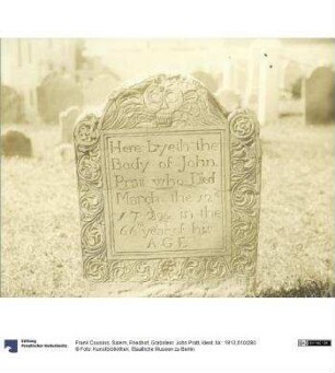 Salem, Friedhof, Grabstein: John Pratt
