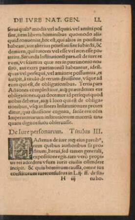 De Iure personarum. Titulus III.