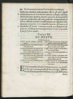 Caput XII. De Horto.