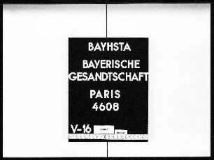 Czerny, Vinzenz, Dr., Universitätsprofessor in Heidelberg, Besuch beim bayerischen Gesandten in Paris