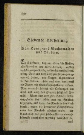 Siebente Abtheilung.