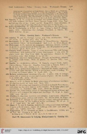Villas. Country Seats. Workmen's Houses (Nr. 622 - 641)