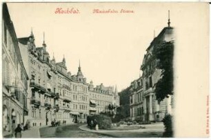 Karlsbad. Marienbader Straße am Kaiserbad