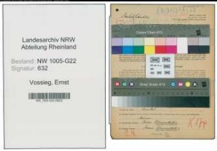Entnazifizierung Ernst Vossieg , geb. 18.07.1905 (Milchhaendler)
