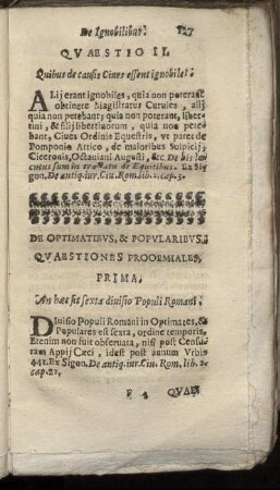 De Optimatibus, & Popularibus.