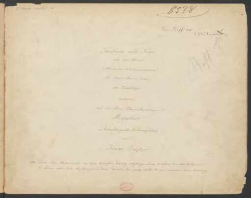 Fantasie und Fuge über den Choral Ad nos, ad salutarem undam; org (pf 4hands); c-Moll; R 314; R 380