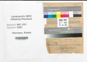 Entnazifizierung Robert Herrmann , geb. 08.01.1913 (Beamter)