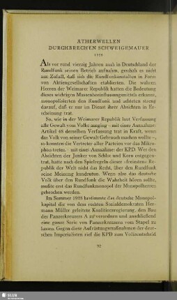Ätherwellen Durchbrechen Schweigemauer