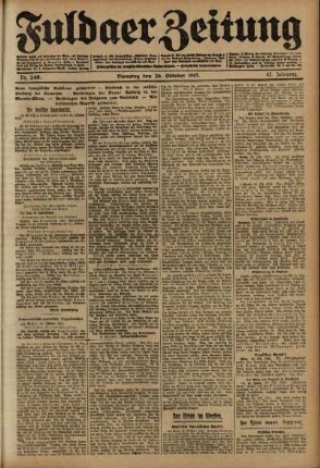 Ausgabe vom Dienstag, den 26. Oktober 1915.