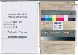 Entnazifizierung Theodor Wolfgarten , geb. 16.05.1916 (Verw.Angestellter)