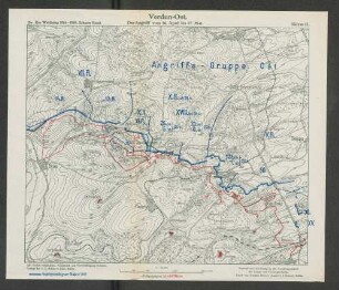 Skizze 11. Verdun=Ost. Der Angriff vom 16. April bis 27. Mai.