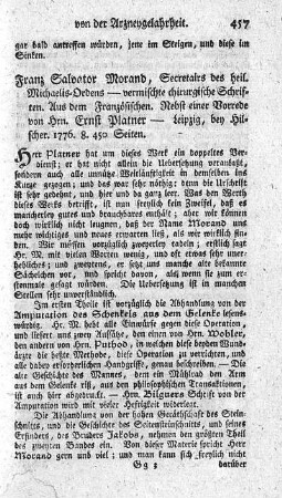 Vermischte chirurgische Schriften.