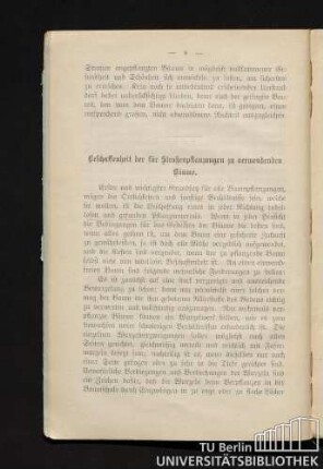 Beschaffenheit der für Straßenpflanzungen zu verwendenden Bäume.