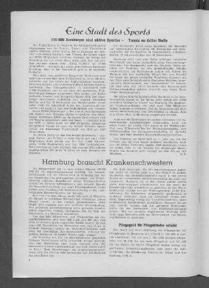 Hamburg braucht Krankenschwestern