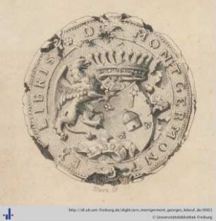 Wappenexlibris (Aus: UB Freiburg, NB 1/15)