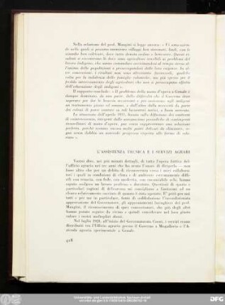 L'Assistenza Tecnica E I Servizi Agrari
