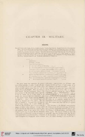 Chapter III: Military