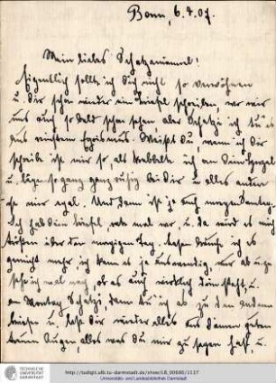 Brief vom 06.04.1907