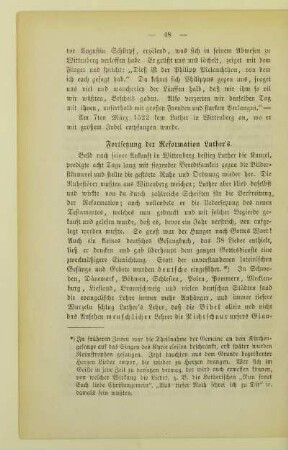 Fortsetzung der Reformation Luther's
