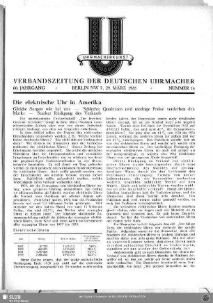 Die elektrische Uhr in Amerika