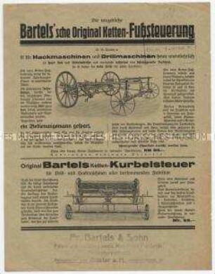 Die neuzeitliche Bartels'sche Original Ketten-Fußsteuerung