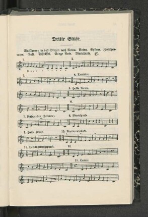 Dritte Stufe. Einführung in das Singen nach Noten.