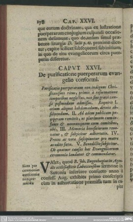 Caput XXVI. De purificatione puerperarum evangelio conformi