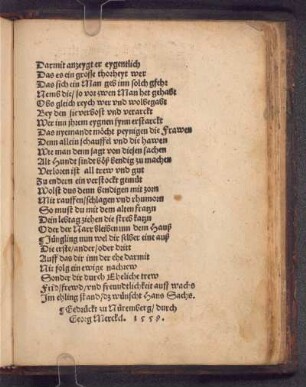 Gedrückt zu Nüremberg/ durch Georg Merckel. 1559.