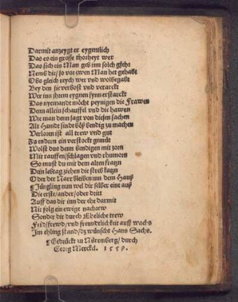 Gedrückt zu Nüremberg/ durch Georg Merckel. 1559.