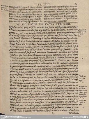 De Aedificiis Privatis Tit. XIII.