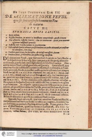 DE ALIENATIONE FEUDI, qua fit sinè consensu hominis ex Feudi natura. CAPUT XII.