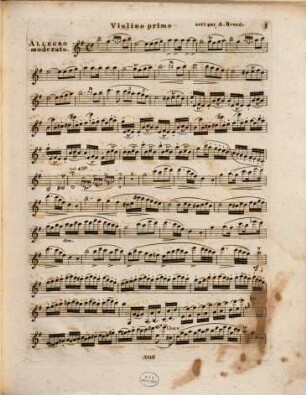 Quatuor brillant : ou sonate pour violon avec accompagnement d'un second violon, alto et violoncelle ou de piano seul