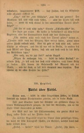 233. Kapitel. Rätsel über Rätsel