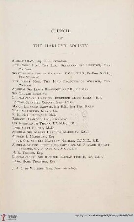 Council of the Hakluyt Society