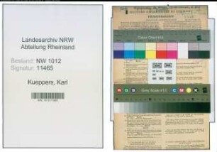 Entnazifizierung Karl Kueppers , geb. 03.10.1921 (Kaufm.angest.)