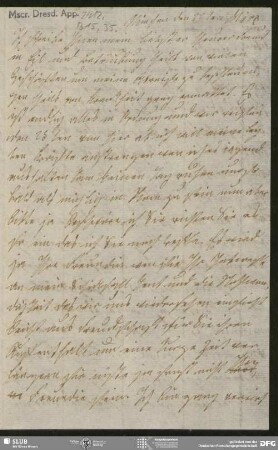 Eigenh. Brief von Sophie Bernhardi an August Wilhelm von Schlegel, München, 22.03.1805