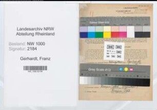 Entnazifizierung Franz Gerhardt, geb. 19.10.1899 (Stadtinspektor)