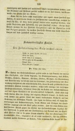 Sechsunddreißigstes Kapitel. Die Zubereitung der Gespinnstpflanzen